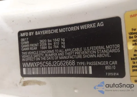 2018 Mini Hardtop Cooper/Oxford Edition из США, поврежденный, VIN WMWXP5C56J2G62668